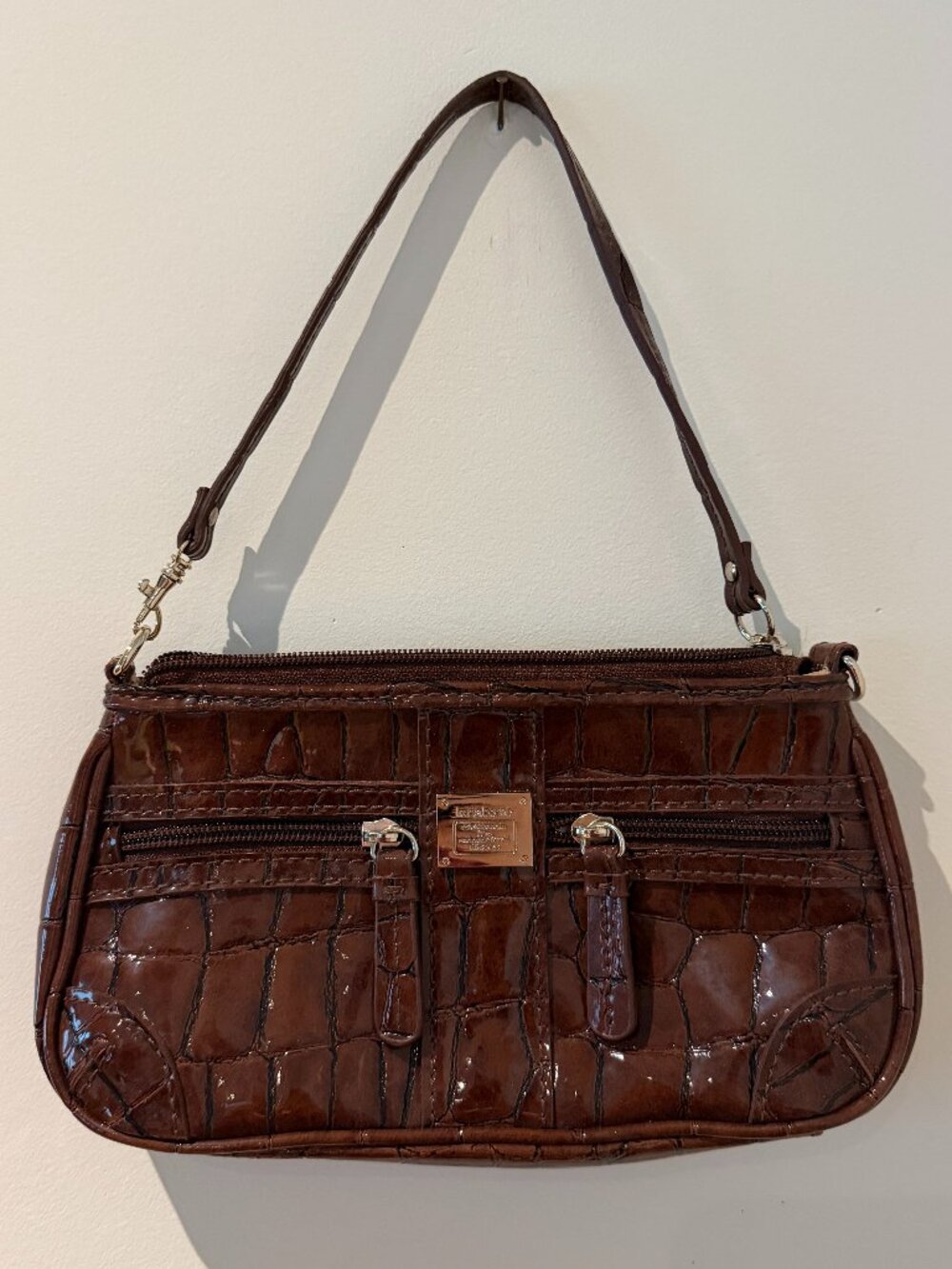Vintage Y2K Liz Claiborne Croc-Embossed Bag